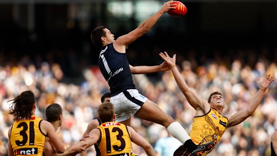 Selection squeeze: Patrick Cripps has backed Jack Silvagni to force his way into the Blues’ best 23 next season.