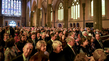 The cathedral was packed.
