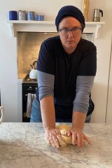 Kneading the scone dough: Hannah Gadsby.