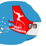 Qantas boss Alan Joyce is getting married. Illustration: Matt Golding