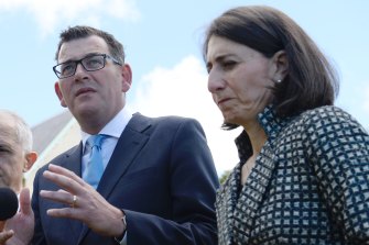 Daniel Andrews and Gladys Berejiklian in March 2018.