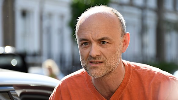 Britain's Prime Minister Boris Johnson's senior aide Dominic Cummings outside his home in London.