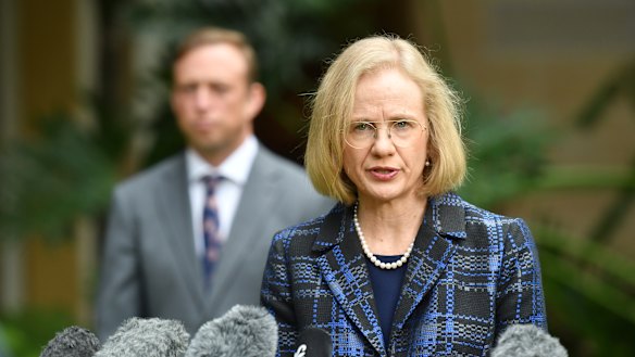 Queensland's Chief Health Officer Dr Jeannette Young and Deputy Premier Steven Miles.