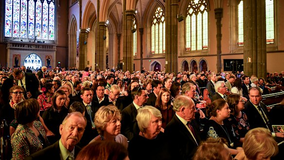 The cathedral was packed.