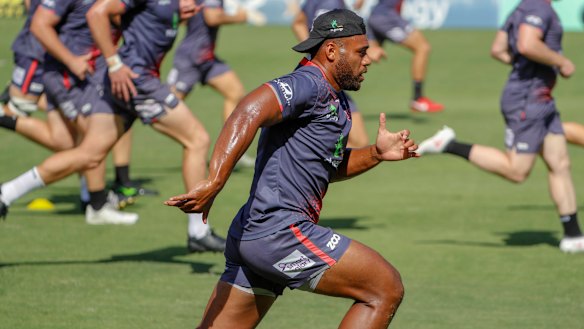 Title push: Samu Kerevi training with the Queensland Reds this week.