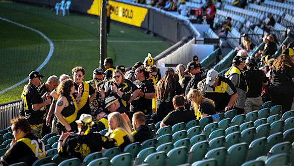 A capped crowd at the MCG earlier this year.