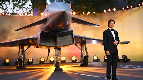 Now at number nine in the all-time Australian box office: Tom Cruise at the UK Premiere of Top Gun: Maverick in London.