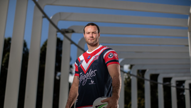 Top Chook ... Boyd Cordner poses during the 2019 NRL Finals Series Launch at The Calyx.