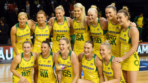 Star quality: The Diamonds responded to their poor performance in the third Test with a dominant win to take the Constellation Cup series 3-1.