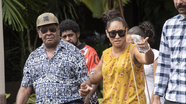 Close family of the three-year-old boy leaving court.