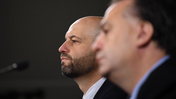 ARLC chairman Peter V'landys and NRL CEO Todd Greenberg deliver the grim news about the game's financial state.