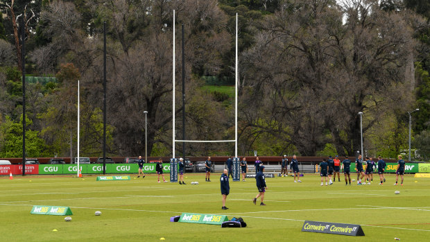 The Storm set up a rugby league field on Collingwood's training ground to replicate the SCG ahead of this weekend's preliminary final.