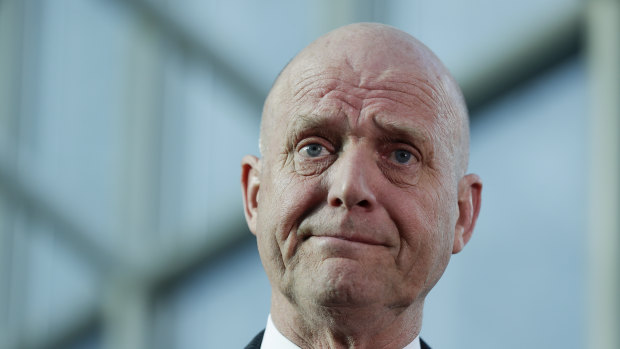 Senator David Leyonhjelm faced Burwood Local Court on Thursday, charged with failing to register his backyard swimming pool.