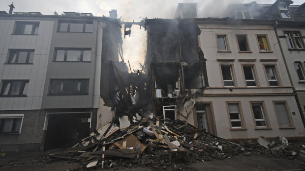 German police say 25 people were injured, when an explosion destroyed a multi-story building in the western city of Wuppertal.