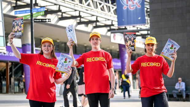 <i>Record</i> sellers Annie Opie, Jake Hobden and Marcus Schroeder.
