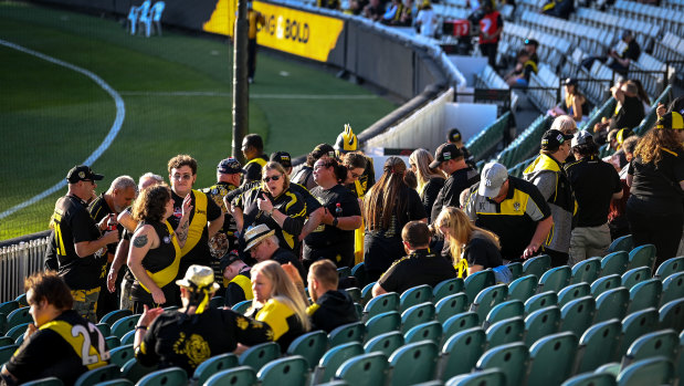 A capped crowd at the MCG earlier this year.