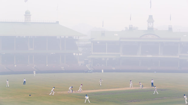 There were extraordinary conditions at the SCG during a Sheffield Shield game between NSW and Queensland in December.