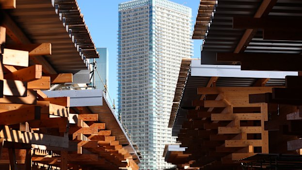 The Athletes' Village Plaza in Tokyo, Japan. 