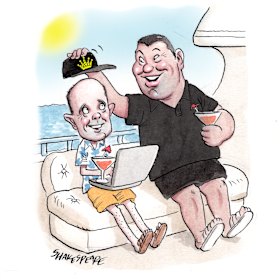 Hamish Douglass and James Packer.