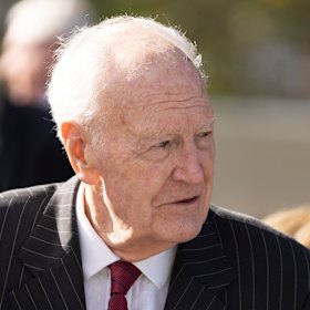Hollingworth in 2023 at the state funeral for former federal MP Tony Staley.