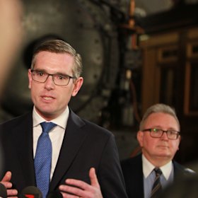 NSW Treasurer Dominic Perrottet defended the government's handling of the Stronger Communities Fund on Saturday.