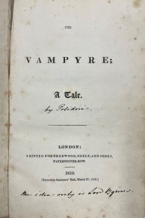 Someone, likely Ricketts, made annotations to the title page indicating the book’s true author.