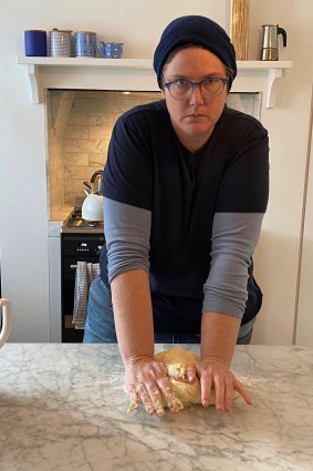 Kneading the scone dough: Hannah Gadsby.