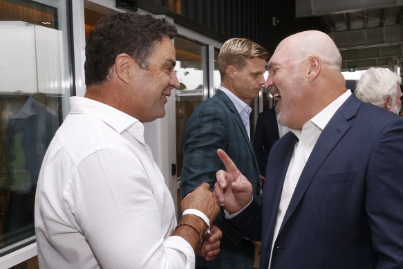 AFL legends Garry Lyon and Jason Dunstall.