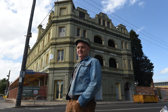 Co-owner Richie Ludbrook, who will reopen the storied Railway Hotel next month after six years with the taps off.