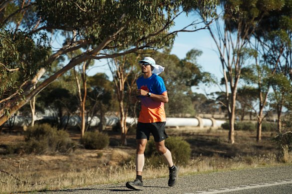 Chad Aziz is 20-years-old and looking to break Nedd Brockmann’s record of the youngest person to run from Perth to Sydney.