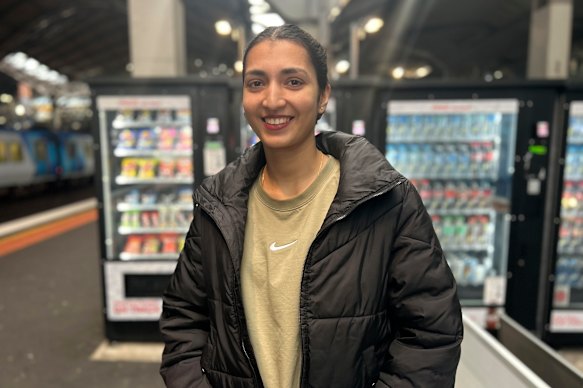 Student Prabhpreet Kaur says the money she has saved through free public transport has been worth the busier commute.
