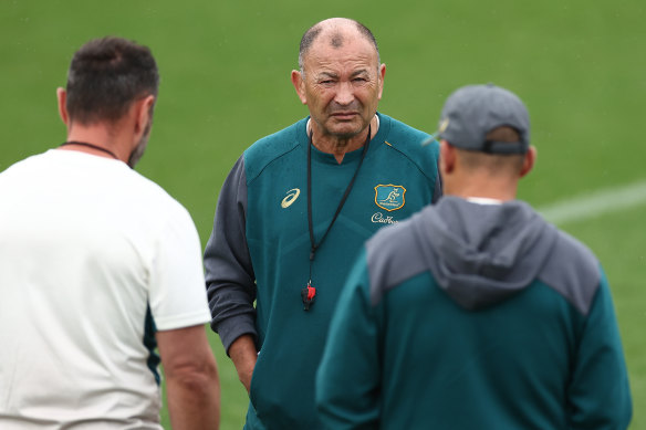 Wallabies coach Eddie Jones has hosed down the latest report that he may not see out his Rugby Australia deal.