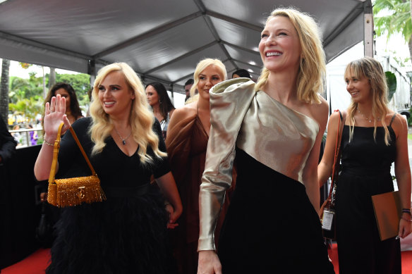 Rebel Wilson and Cate Blanchett at the AACTA Awards on the Gold Coast.