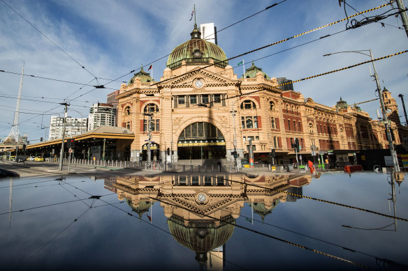The section of Flinders Street between Swanston and Elizabeth streets will be closed through 2025.