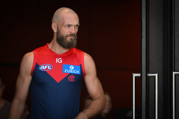 Melbourne captain Max Gawn on Monday.