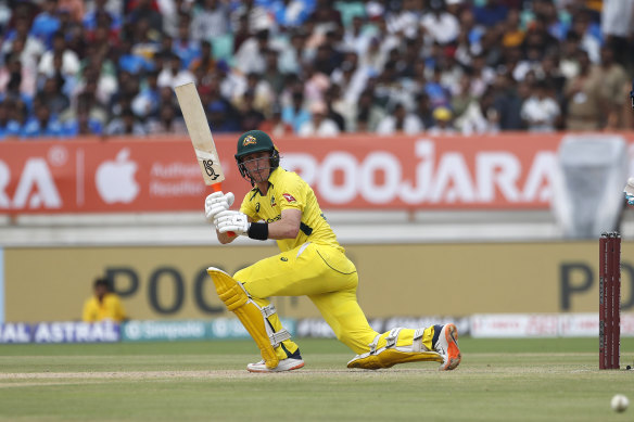 Marnus Labuschagne raced to 72 in the third ODI against India.