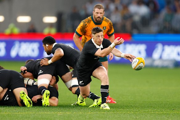 Damian McKenzie will be hoping for a good night for the All Blacks against the Wallabies on Saturday.