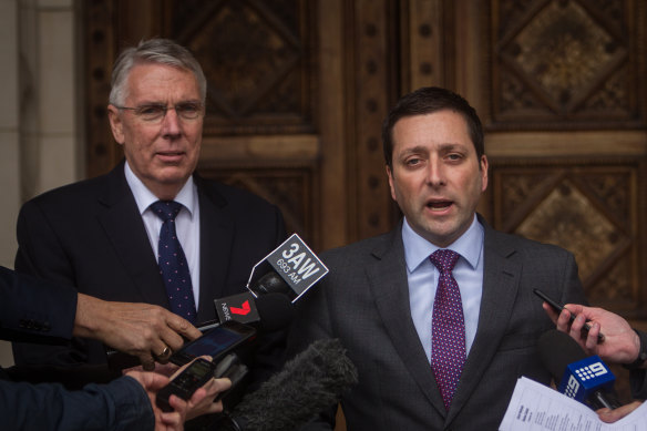 Nationals Party leader Peter Walsh and then-Liberal leader Matthew Guy had honoured a 2008 Coalition funding arrangement in the lead-up to the last election. But the election watchdog said it could break new donation laws. 
