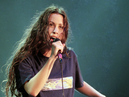 Alanis Morissette in 1996. It’s now been 26 years since the release of her breakthrough Jagged Little Pill.