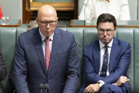 Peter Dutton during Question Time.