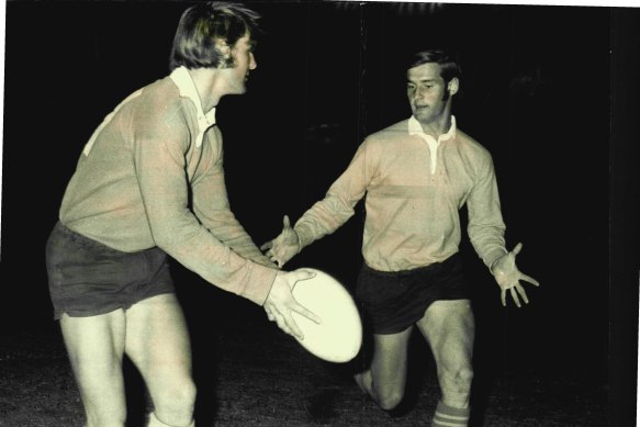 Chris Dawson left, and brother Paul in 1970.