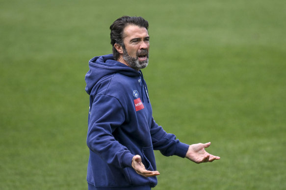 Cats coach Chris Scott gave an update on Steven King after the assistant coach collapsed at training.