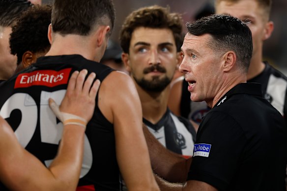 Collingwood coach Craig McRae.