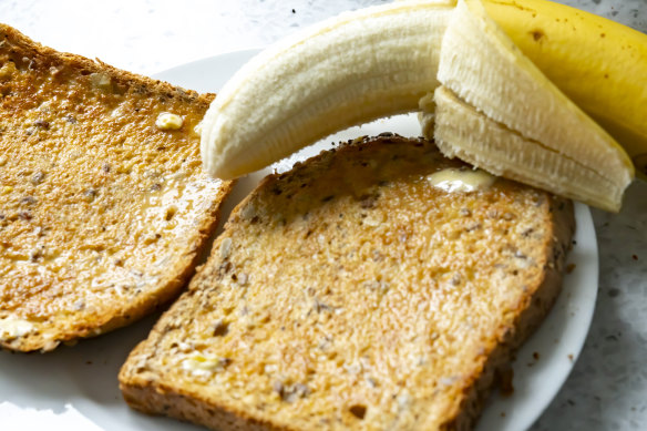 A banana or slice of toast is a great pre-run snack.