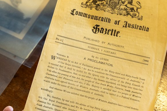 One of the original documents at Ballara. 