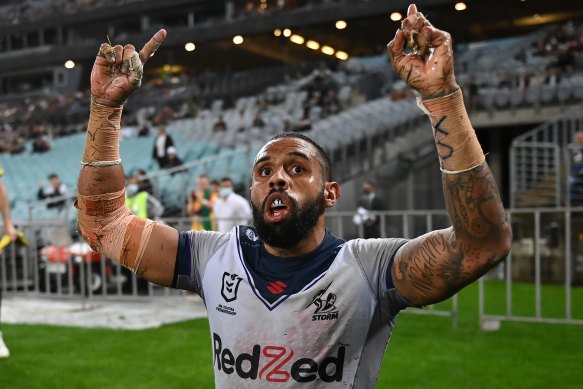 Josh Addo-Carr after his six-try haul on Thursday night.