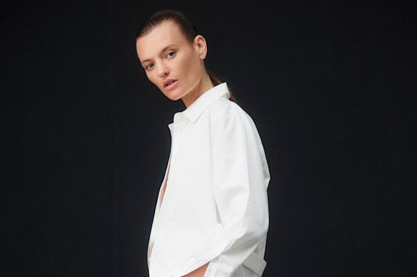 Montana Cox likes to wear her white shirt with one of her dad’s old ties.