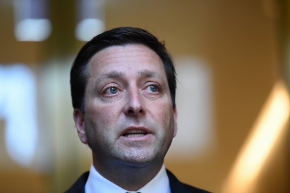 Opposition Leader Matthew Guy. 