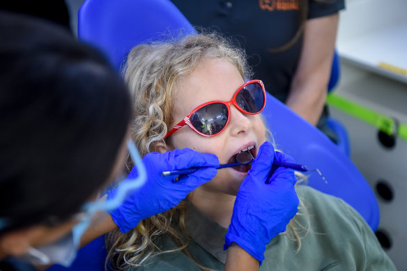 The workers, who are able to perform fillings and extractions, are paid just a few dollars above minimum wage, and some have to pick up shifts at Bunnings to make ends meet, according to their union.