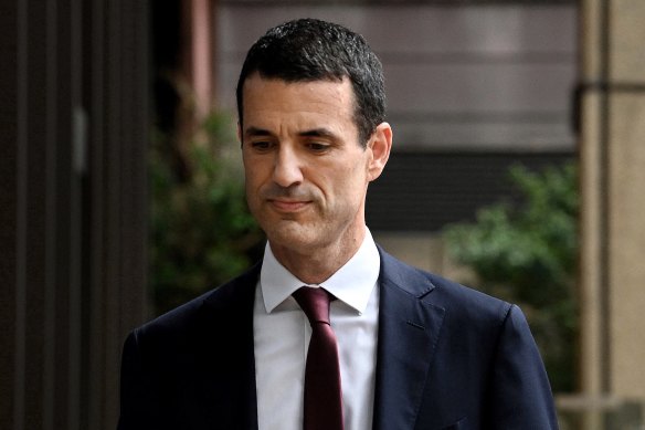Ben Latimer, the ABC’s head of audio content, outside the Federal Court in Sydney on Wednesday.